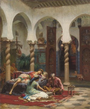 Árabe Painting - MOMENTOS INACTIVOS Frederick Arthur Bridgman Árabe